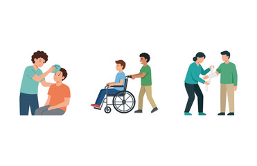 Obraz premium Diverse Healthcare Professionals Providing Compassionate Care and Support to Patients