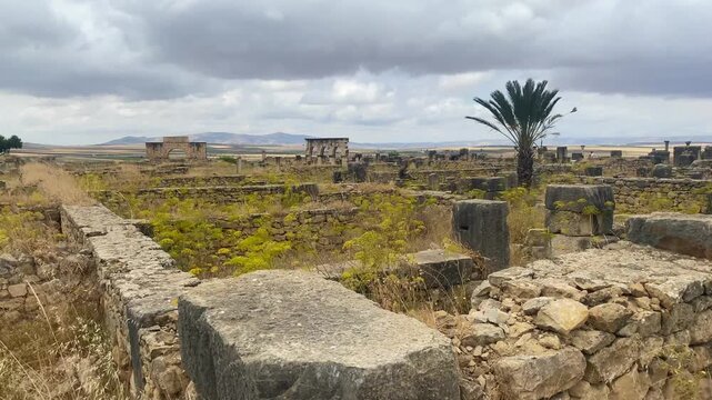 Volubilis is a partly-excavated Berber-Roman city in Morocco