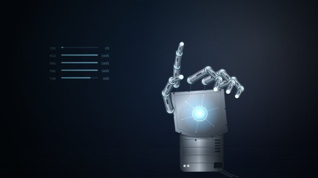 Robotic Prosthetic Hand Cycling Through Gestures Seamless Loop