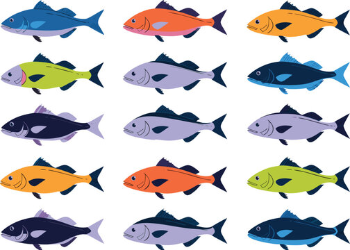 seamless pattern with fishes