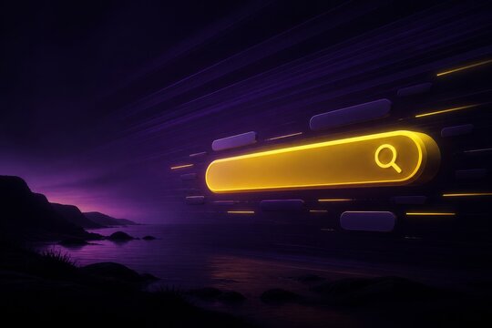 Yellow-ai-search-bar-a at black-purple