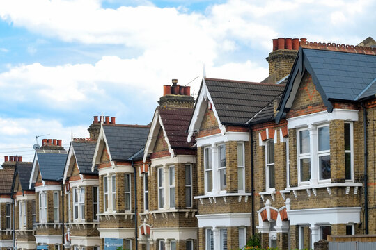 London, England, Great Britain.Typical English row houses.
