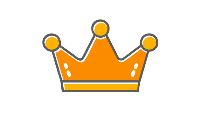 A cartoon royal crown-icon symbolizing royalty vector art.