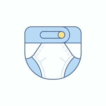 Diapers icon for parenting and healthcare use 