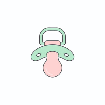 Pacifiers clean geometric icons for parenting and healthcare use.