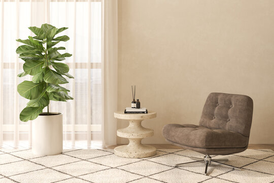 Modern style conceptual interior room