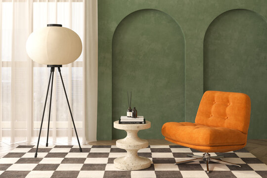 Modern style conceptual interior room