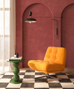 Modern style conceptual interior room