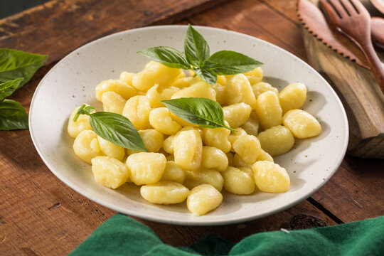 Potato Gnocchi with and bacon.