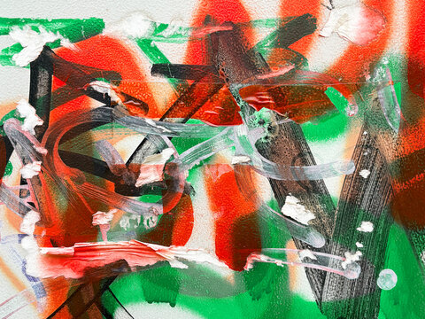 Abstract Spray Paint and Brush Stroke Background