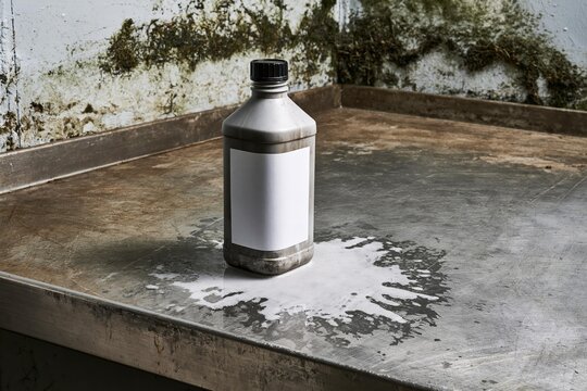 Product shot of a nutrient bottle blank label