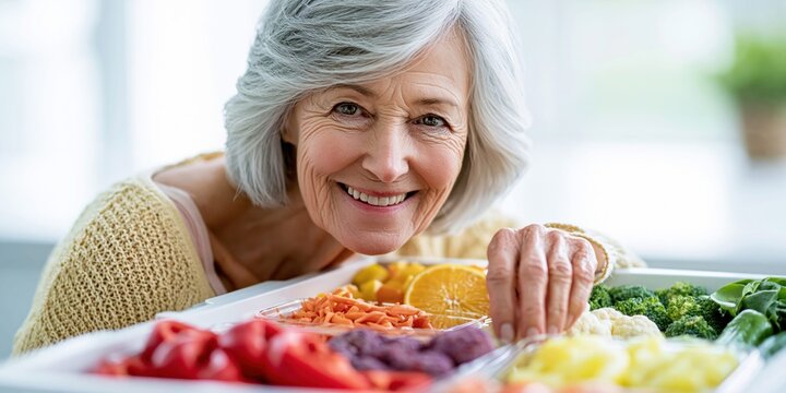 Healthy lifestyle portrait of an older woman