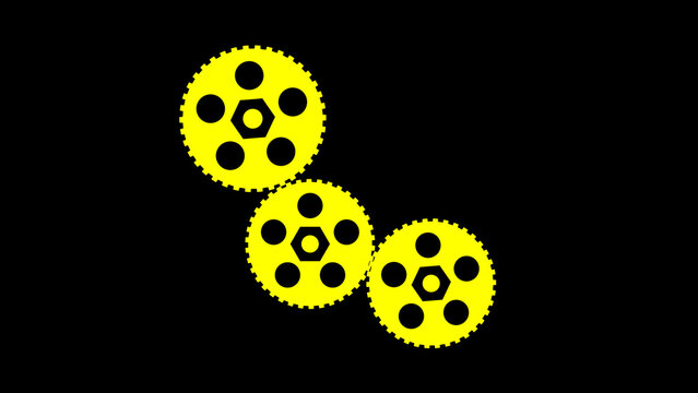png 3 set nice gear icon set on transparent background photos