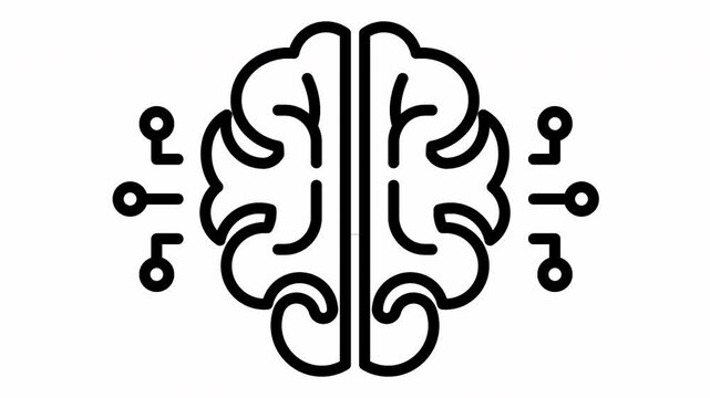 artificial intelligence super smart future tech video animation motion icon
