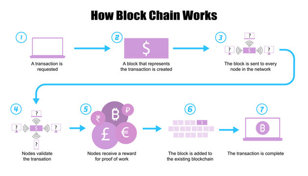How Blockchain Works: Step-by-Step Cryptocurrency Transaction Process