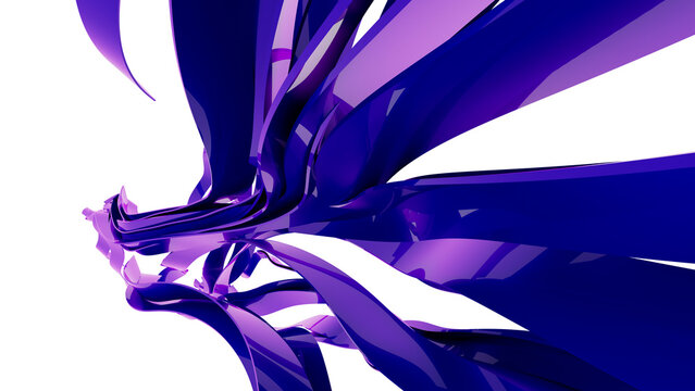 Futuristic space fabric metal waves. Smooth futuristic motion creates a deep atmospheric abstraction. Can be used as a texture or background for design projects, scenes, etc. 