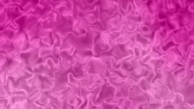 Pink liquid abstract fluid motion background displaying continuous organic surface ripples and bright magenta refractions. 4K animation loop.