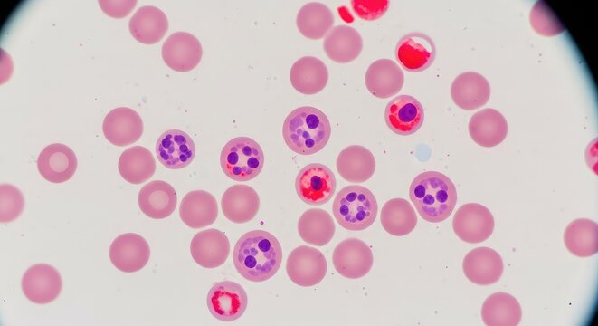 Microscopic comparison of beta and alpha thalassemia cells featuring target cells, microcytosis, and hypochromia in a clinical smear view, target, hematology, scientific