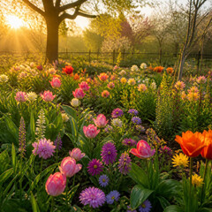 Fototapeta premium flowers in the garden