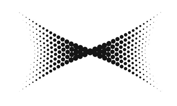 Symmetrical Halftone Dot Pattern With Perspective Depth Effect.