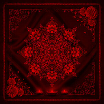 red background with a pattern