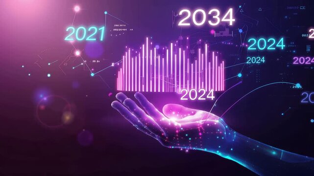 2026 Economic Forecast with Glowing Upward Arrow