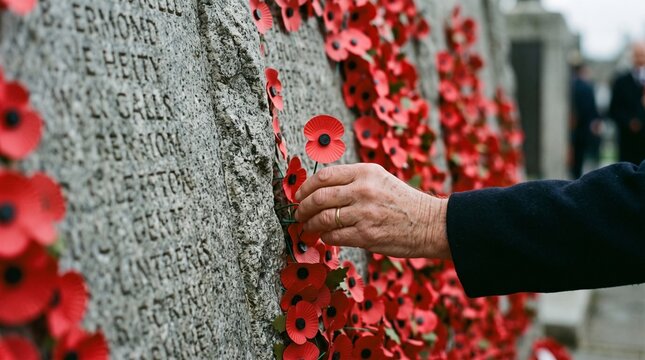 A solemn moment of remembrance honoring the brave who served and sacrificed for peace and freedom lest we forget