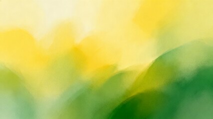 Fototapeta premium Abstract Yellow and Green Watercolor Background with Soft Blurred Texture