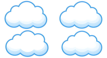Fototapeta premium Cloud, white, sky, blue, vector, graphic, stock-vector, isolated-element, design-element, logo, emblem, label, badge, stamp, graphic-design, sticker, tag