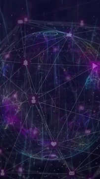 Animation of network of connections over globe