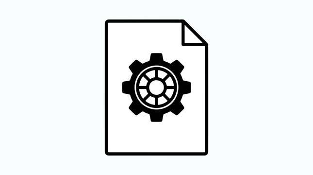 Document icon with gear