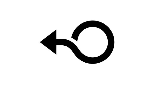 Curved arrow pointing left