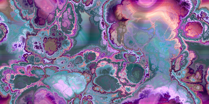 lacy seamless tile pattern in magenta violet aqua turquoise