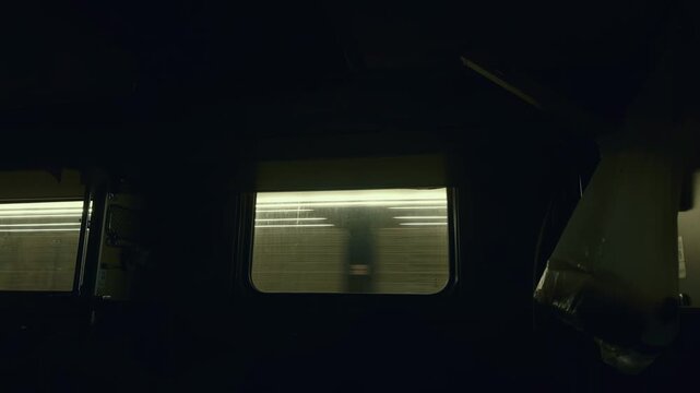 People traveling inside sleeper train compartment