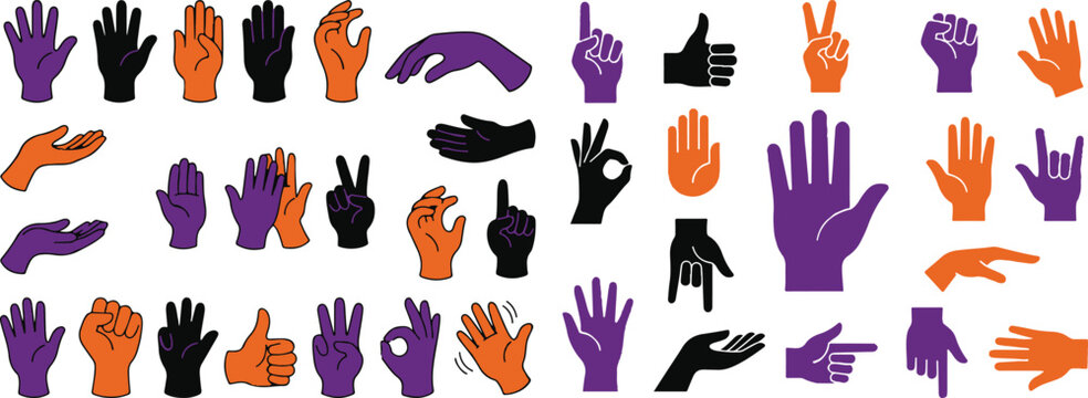 Colorful hands raised in unity for awareness