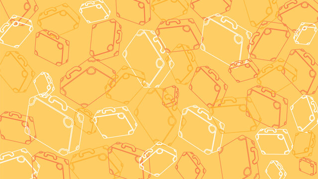 Minimal pattern background with vintage travel suitcase for modern design.