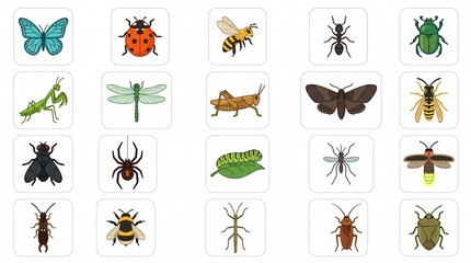 Obraz premium collection of insects