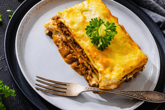 Lasagne alla Bolognese with beef ragu, cheese