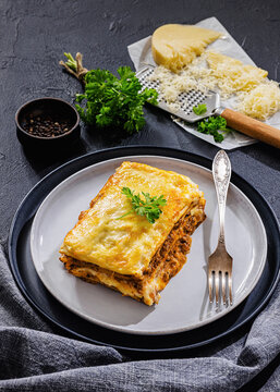 Lasagne au boeuf prepared in classic French style