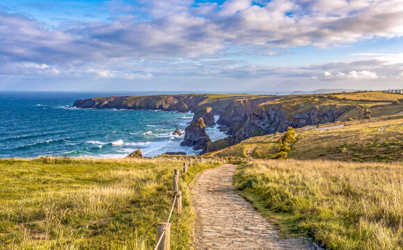 Bedruthan Steps an der Nordk&uuml;ste Cornwalls