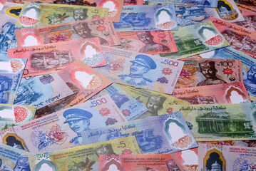 Brunei paper money, dollar banknotes and sen coins as currency for exchange or travel. Brunei money © chernikovatv