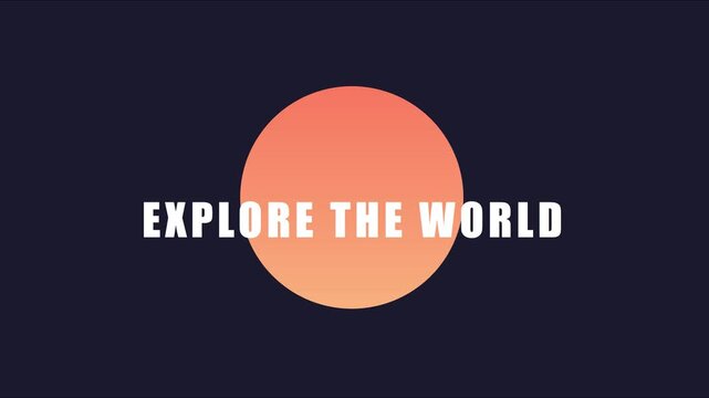 Explore the minimalist motion with gradient sun circle for travel and adventure concepts animation 4k