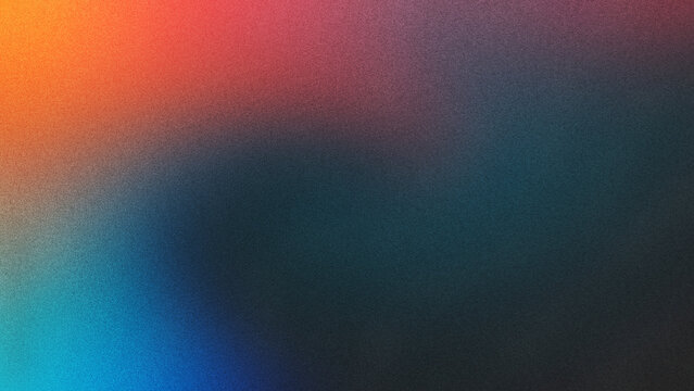 Abstract blurred grainy gradient background texture. Colorful digital grain soft noise effect pattern. Lo-fi multicolor vintage retro. VHS Glitch Texture