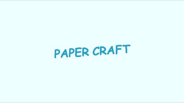 Paper craft animated title card for creative diy projects and artistic tutorials animation 4k arts and crafts