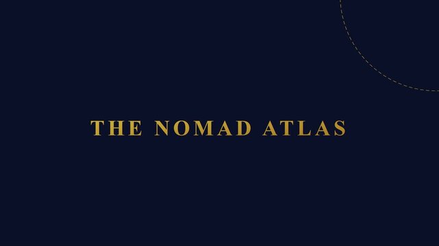 The nomad atlas title card: minimalist motion for travel branding and documentary intro animation 4k