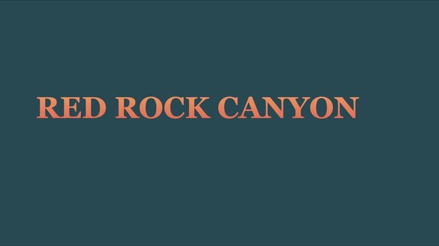 Red rock canyon title card for travel documentary and nature exploration projects animation 4k adventure