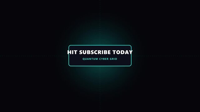 Hit subscribe today quantum cyber grid animated overlay for social media animation 4k
