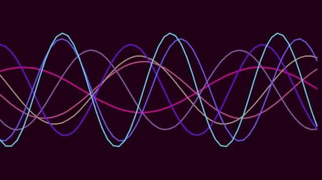 Wave Forms Moving Abstractly in Dark Background