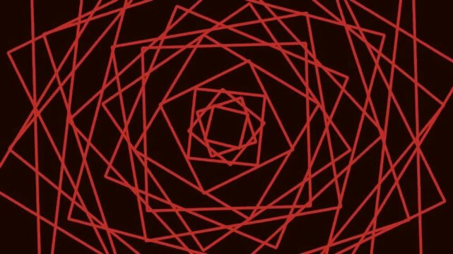 Geometric Red Spiral Patterns in Dark Background