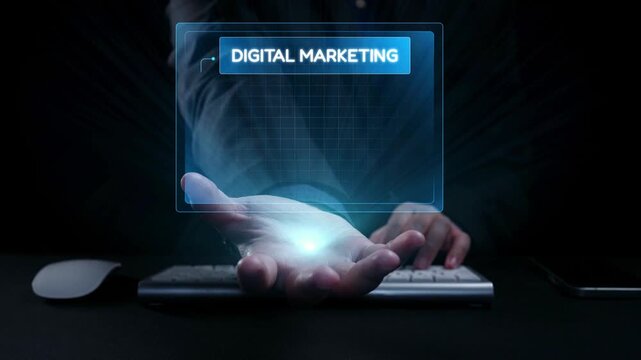 Digital marketing strategy broken down into categories: web, SEO, content, social media, and advertise. Digital tools enhance online marketing success across digital platforms. Elide